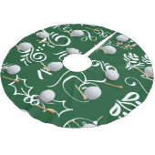 Golf Weihnachten mit Golfball Polyester Weihnachtsbaumdecke (Schrägansicht)