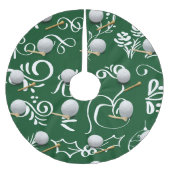 Golf Weihnachten mit Golfball Polyester Weihnachtsbaumdecke (Vorderseite)