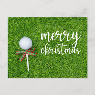 Golf Weihnachten mit Golfball und Tee mit Band