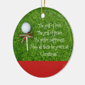 Golf Weihnachten mit Golfball und Tee mit Band Keramik Ornament (Links)