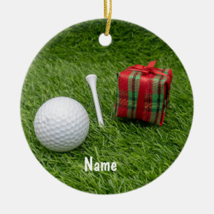 Golf Weihnachten mit Golfball Weihnachtsgeschenk g Keramik Ornament