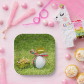 Golf Weihnachten mit Golfbällen Pappteller (Party)