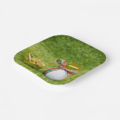 Golf Weihnachten mit Golfbällen Pappteller (Gewinkelt)