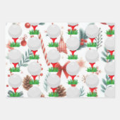 Golf Weihnachten mit Kugel und Eisen für Golfer Geschenkpapier Set (Vorderseite 2)