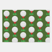 Golf Weihnachten mit Kugel und Eisen für Golfer Geschenkpapier Set (Vorderseite 2)