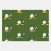 Golf Weihnachten mit Kugel und Eisen für Golfer Geschenkpapier Set (Vorderseite 2)