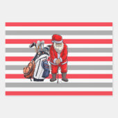 Golf Weihnachten mit Kugel und Eisen für Golfer Geschenkpapier Set (Vorderseite)