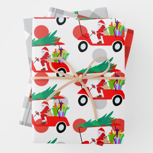 Golf Weihnachten mit Kugel und Eisen für Golfer Wr Geschenkpapier Set (Beispiel)