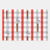 Golf Weihnachten mit Kugel und Eisen für Golfer Wr Geschenkpapier Set (Vorderseite 2)