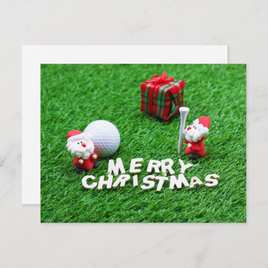 Golf Weihnachten mit Santa Golf Ball und Tee (Vorne/Hinten)