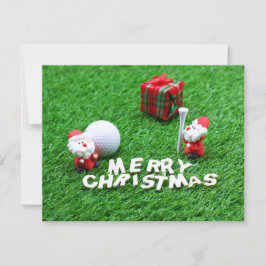 Golf Weihnachten mit Santa Golf Ball und Tee