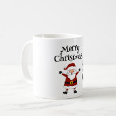 Golf Weihnachten mit Santa Golf Flagge Bier und Ta Kaffeetasse (Vorderseite Links)