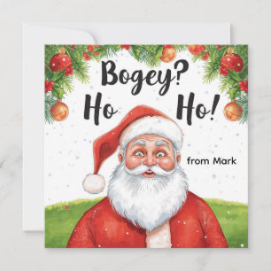 Golf Weihnachten mit Santa Golfer auf Golfplatz