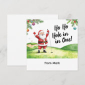 Golf Weihnachten mit Santa Golfer auf Golfplatz (Vorne/Hinten)
