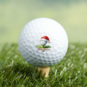 Golf Weihnachten mit Santa Hut Golfball (Insitu T-Shirt)