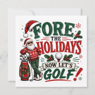 Golf-Weihnachten mit Santa Let's Golf Einladung