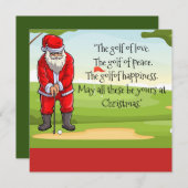 Golf Weihnachten mit Segen für den Weihnachtsmann (Vorne/Hinten)
