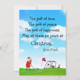 Golf Weihnachten mit Segen für den Weihnachtsmann