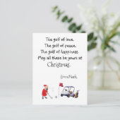 Golf Weihnachten mit Segen für den Weihnachtsmann (Stehend Vorderseite)