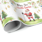 Golf Weihnachten mit Weihnachtsmann mit lustigem T Geschenkpapier (Rolleneckpunkt)