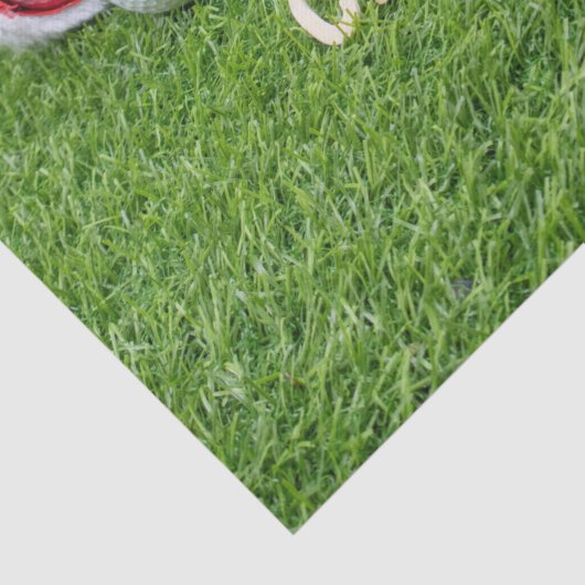 Golf Weihnachten mit Weihnachtsmannmütze und Golft Seidenpapier (Detail)