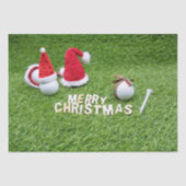 Golf Weihnachten mit Weihnachtsmannmütze und Golft Seidenpapier (Vorderseite)