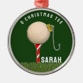 Golf Weihnachten Ornament Aus Metall (Vorne)