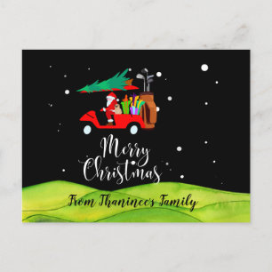 Golf Weihnachten Postkarte