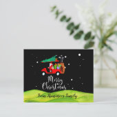Golf Weihnachten Postkarte (Stehend Vorderseite)