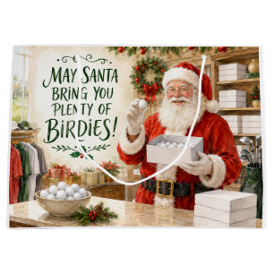 Golf Weihnachten Santa Golfer Alltag  Große Geschenktüte