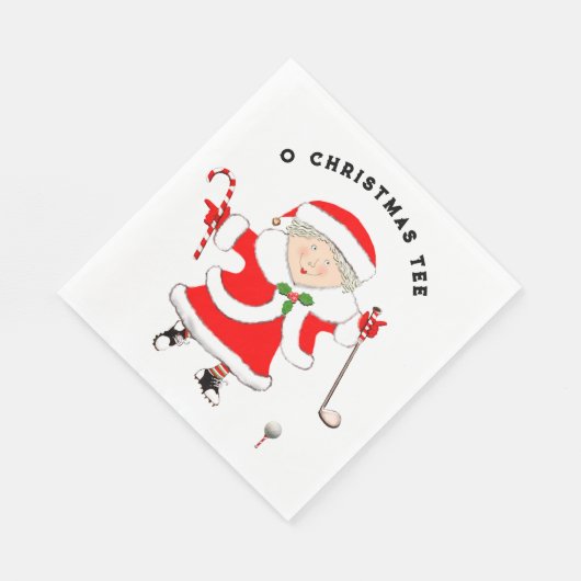 Golf Weihnachten Serviette (Ecke)