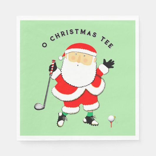 Golf Weihnachten Serviette (Vorderseite)