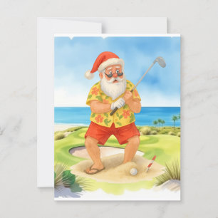 Golf Weihnachten Sommerzeit Weihnachten Weihnachte Postkarte