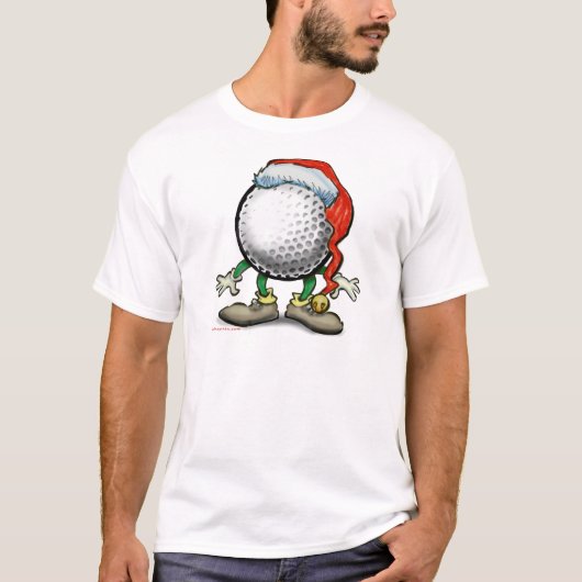 Golf Weihnachten T-Shirt (Vorderseite)