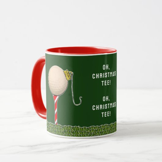 Golf Weihnachten Tasse (Vorderseite Links)