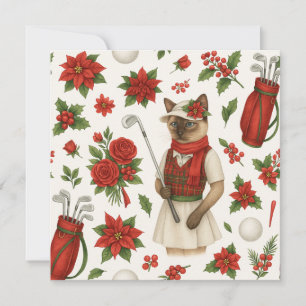 Golf Weihnachten Thema für Cat Frau Golfer
