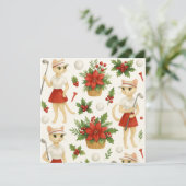 Golf Weihnachten Thema für Cat Frau Golfer (Stehend Vorderseite)