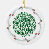 Golf Weihnachten Thema für Cat Frau Golfer Keramik Ornament (Hinten)