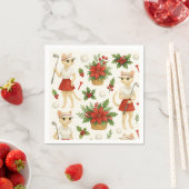 Golf Weihnachten Thema für Cat Frau Golfer Serviette (Beispiel)