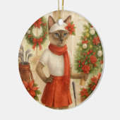 Golf Weihnachten Thema für Cat Golfer Keramik Ornament (Links)