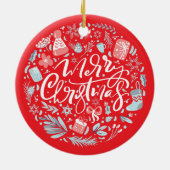 Golf Weihnachten Thema für Cat Golfer Keramik Ornament (Hinten)