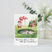 Golf Weihnachten Thema für Golfer auf Kurs (Stehend Vorderseite)