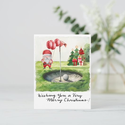 Golf Weihnachten Thema für Golfer auf Kurs (Stehend Vorderseite)