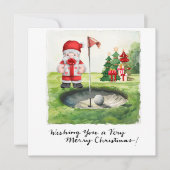 Golf Weihnachten Thema für Golfer auf Kurs (Vorderseite)
