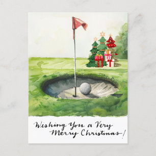 Golf Weihnachten Thema für Golfer auf Kurs