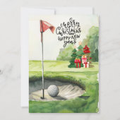 Golf Weihnachten Thema für Golfer auf Kurs (Vorderseite)