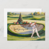 Golf Weihnachten Thema für Golfer Postkarte (Vorne/Hinten)