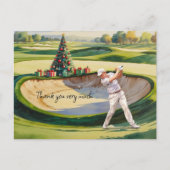 Golf Weihnachten Thema für Golfer Postkarte (Vorderseite)