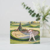 Golf Weihnachten Thema für Golfer Postkarte (Stehend Vorderseite)