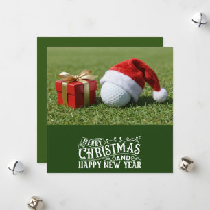 Golf Weihnachten Thema mit Golfball auf Grün